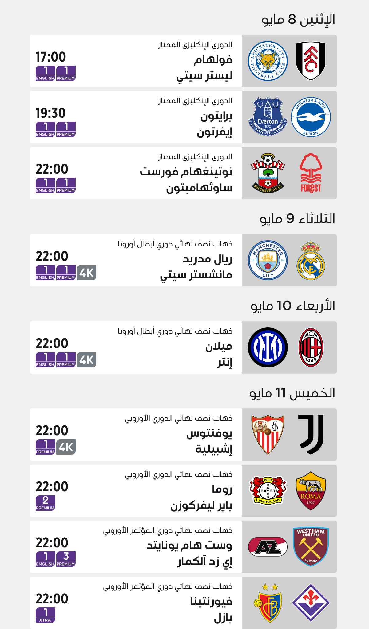 Top Matches of the Week Top Matches of the Week