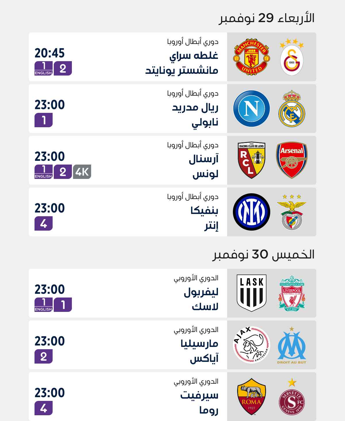 Top Matches of the Week