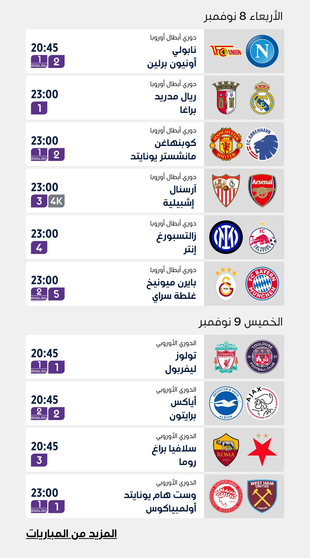 Top Matches of the Week Top Matches of the Week