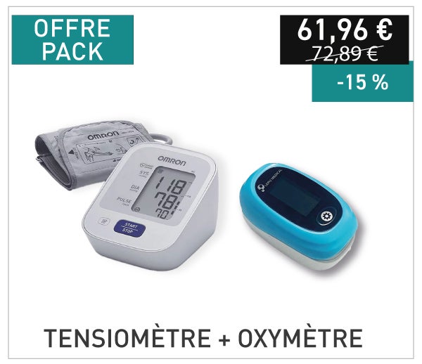 Pack Tensiomètre M2 + Oxymètre Oxyone -10%