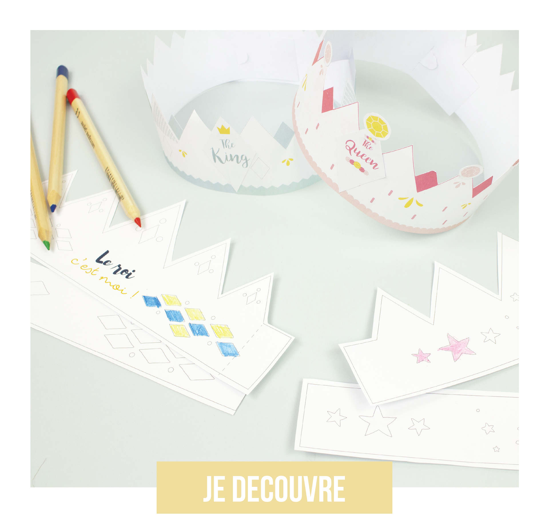 Une couronne DIY à imprimer et à colorier.