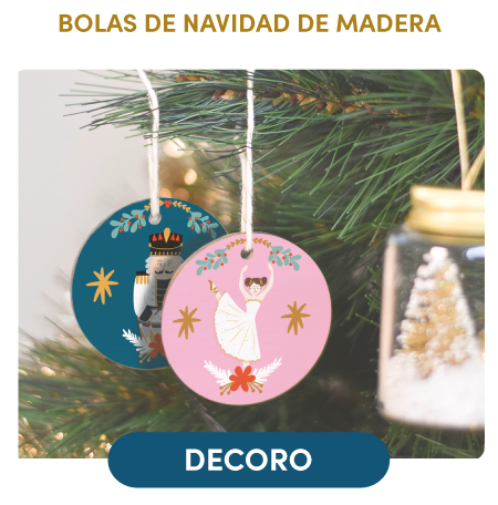 Bolas de Navidad de madera