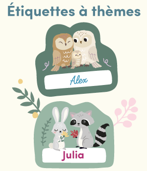 étiquettes à thèmes
