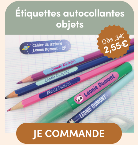NOS ÉTIQUETTES AUTOCOLLANTES POUR OBJETS