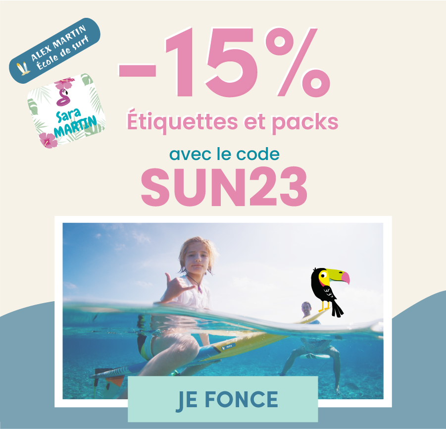 Promo 15% étiquettes et packs