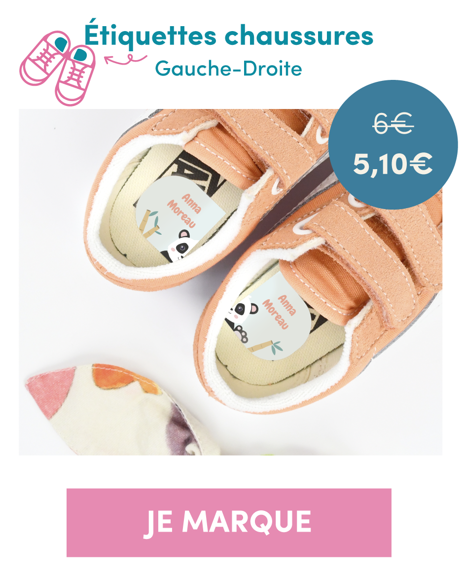 étiquettes chaussures