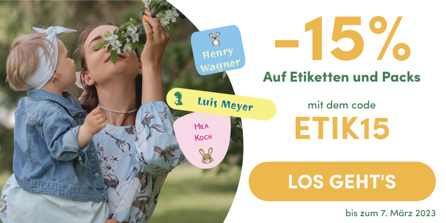 -15% auf alle Etiketten und Packs EsIstMeins