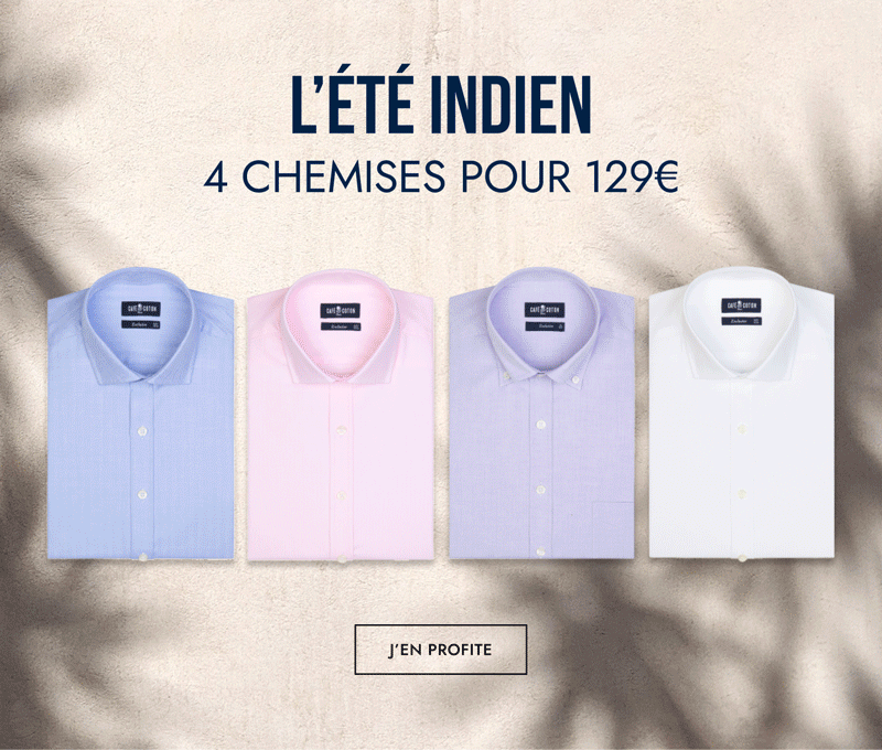 4 CHEMISES POUR 129€