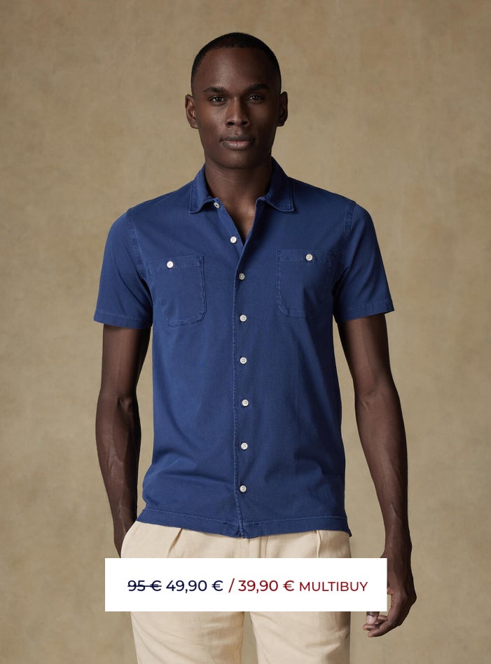 Chemise polo en jersey de coton