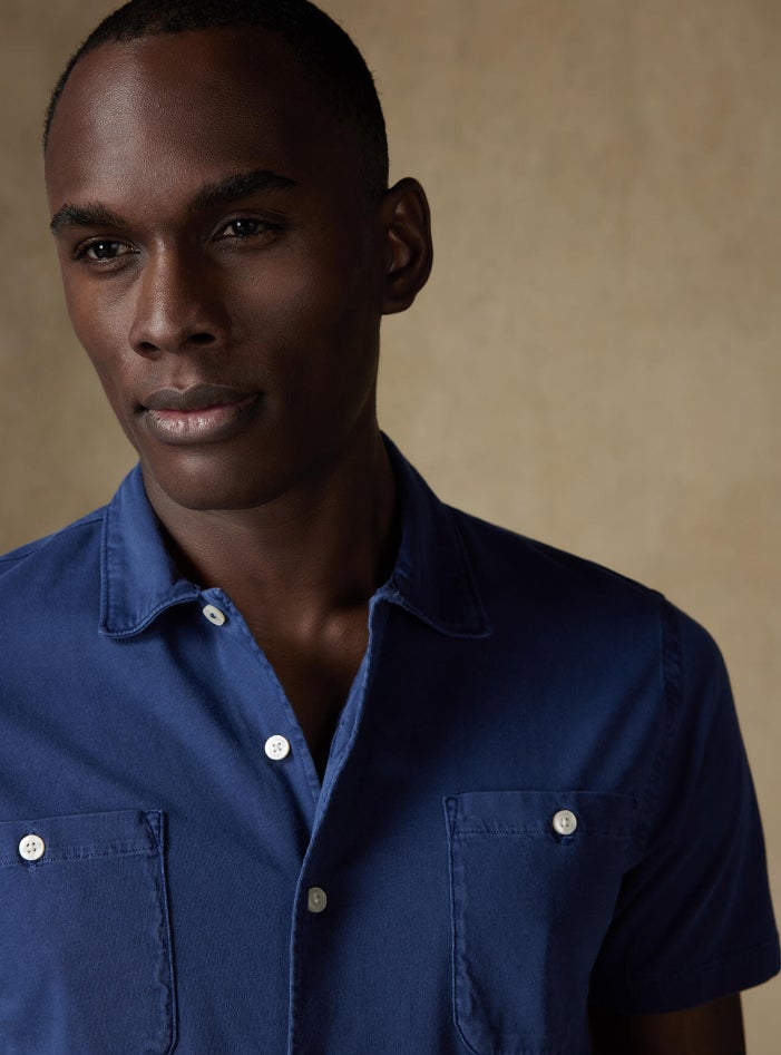 Chemise polo en jersey de coton