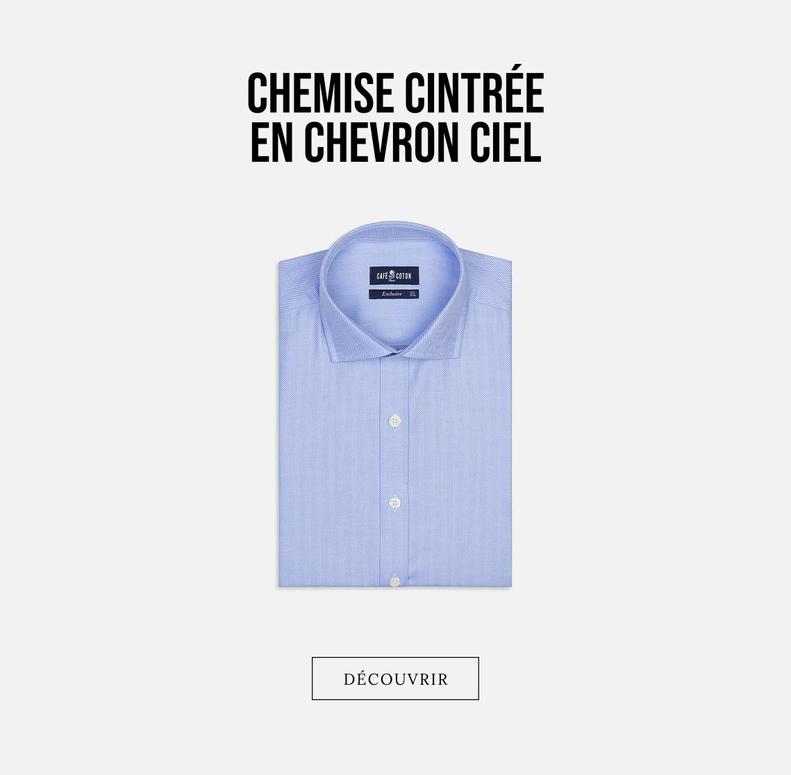 CHEMISE EN CHEVRON CIEL