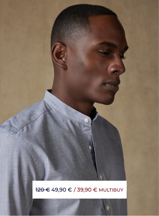 Chemise cintrée col mao Joe