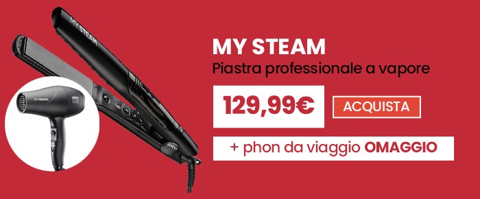 Acquista la piastra a vapore e ti regaliamo il phon da viaggio