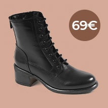 BOTTINES À TALONS FEMME TIPO ALTO NOIR