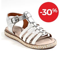 SANDALES FILLE GIRL TIME ARGENTÉ