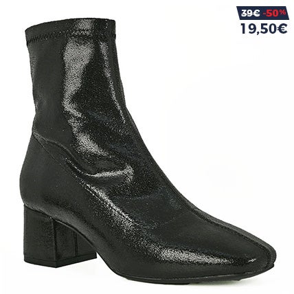 BOTTINES CHAUSSETTES FEMME NOIR À TALON MASCARA