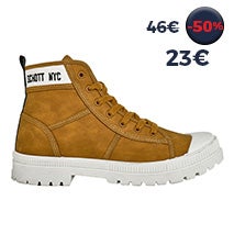 BOTTINES HOMME CAMEL SEMELLE CRANTÉE SCHOTT