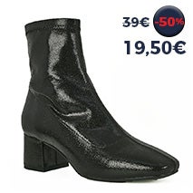 BOTTINES CHAUSSETTES FEMME NOIR À TALON MASCARA