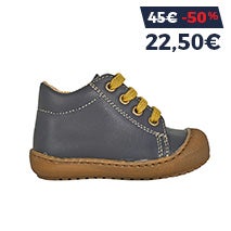 BOTTINES BÉBÉ EN CUIR BLEU TIPO ALTO BY BOPY