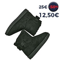 BOOTS PLATES FEMME NOIR FOURRÉES VICE VERSA