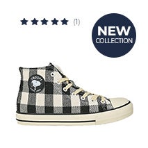 BASKETS MONTANTES FEMME NOIR ET BLANC SNOOPY