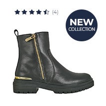 BOTTINES ROCK FEMME NOIR FERMETURE DORÉE VICE VERSA