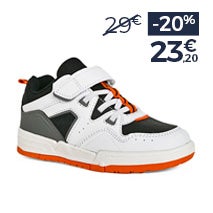 BASKETS SNEAKERS GARÇON BLANC ET NOIR À SCRATCH STREET LIFE
