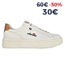 BASKETS BASSES FEMME BLANC SEMELLE CRANTÉE ELLESSE