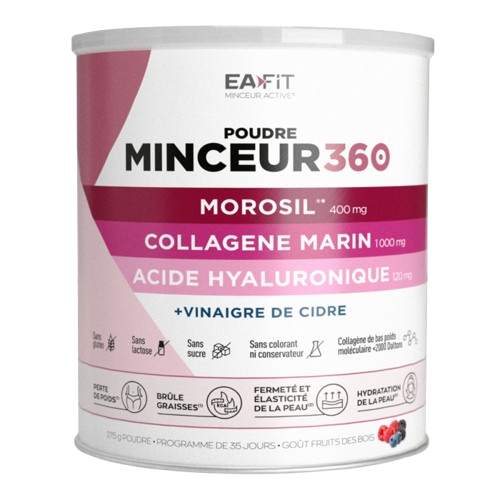 Minceur 360 Poudre Morosil, Vinaigre de Cidre, Collagène & Acide Hyaluronique
