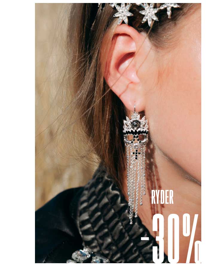 Boucles d'oreilles RYDER ARGENT