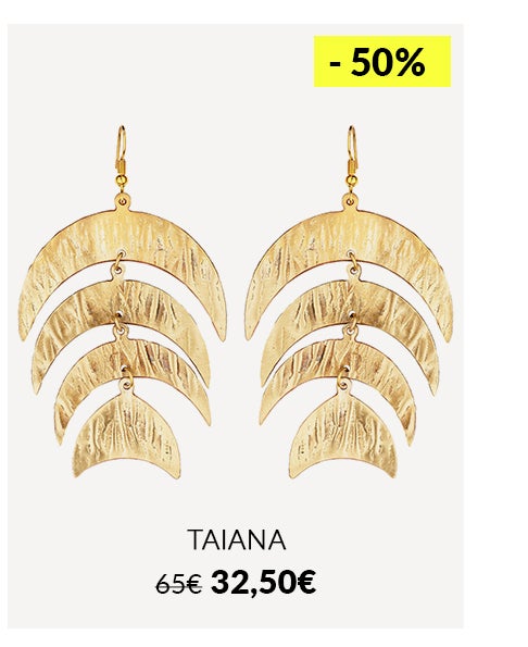 Boucles d'oreilles TAIANA DORÉ