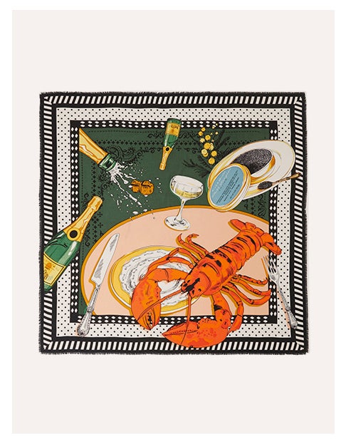 Foulard CHAMPAGNE ET CAVIAR