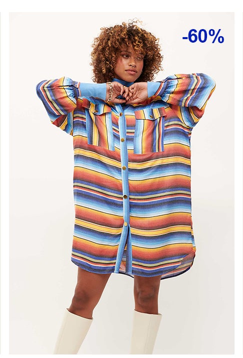 Robe NIKITI BLEUE