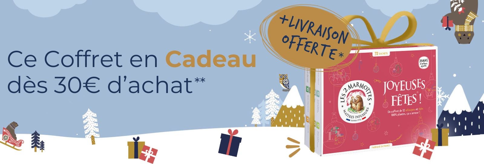 Sélection de coffrets cadeaux de tisanes et thés
