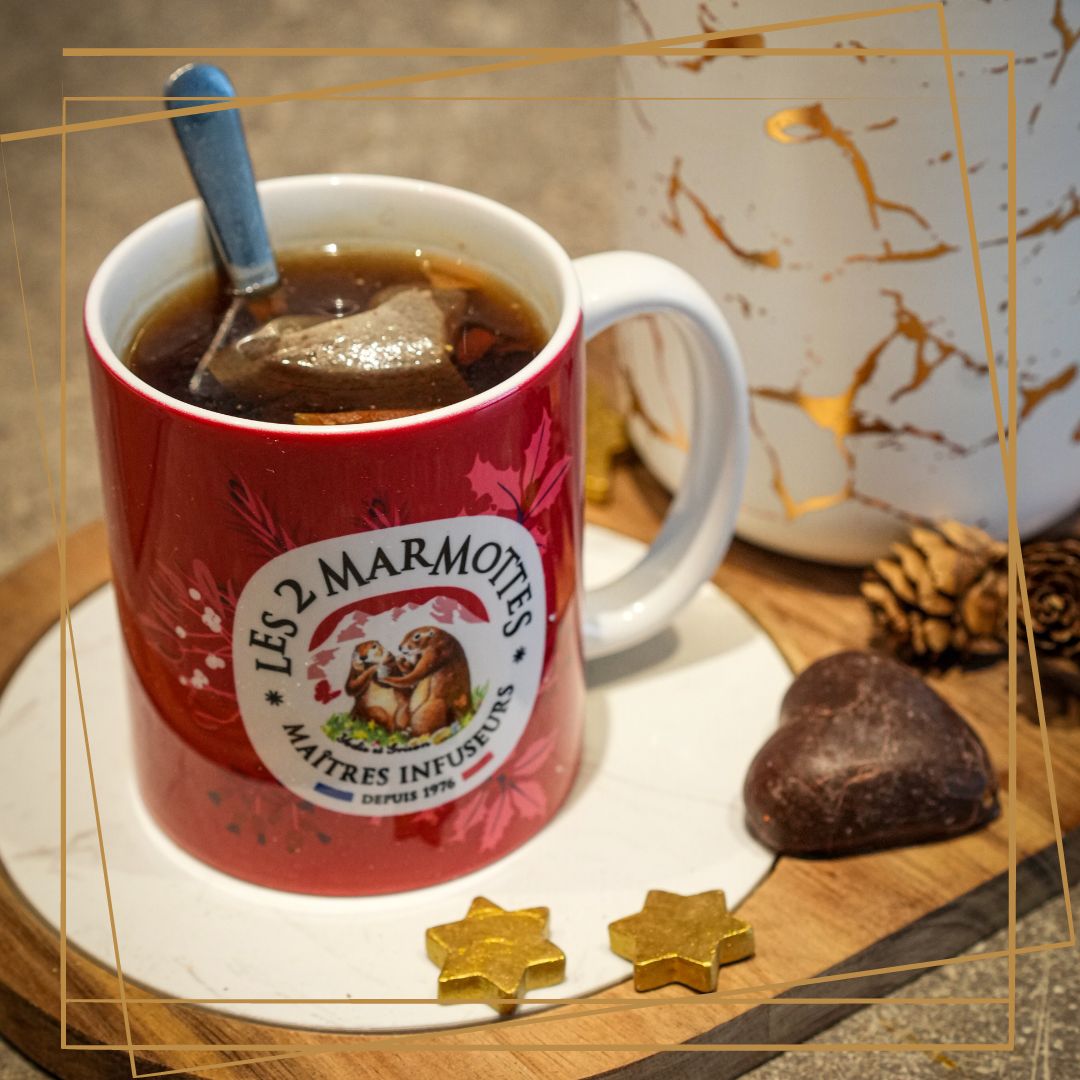 Mug Rouge des Fêtes Je peux pas j'ai infusion