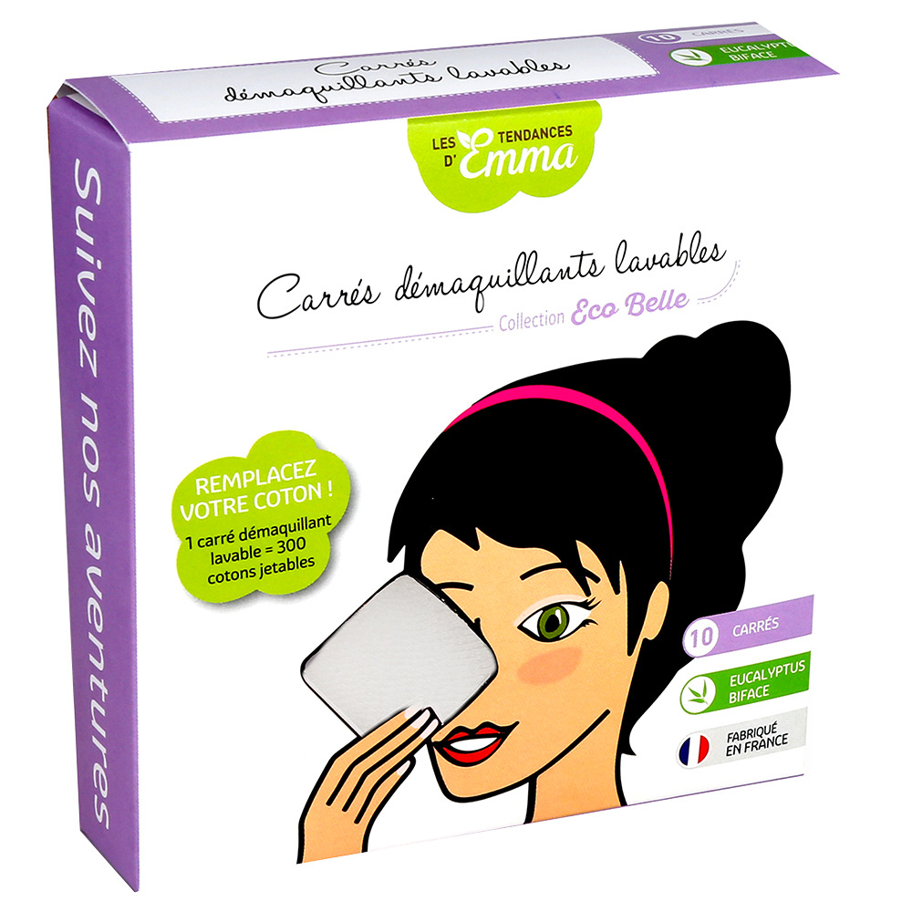 Carrés démaquillants lavables