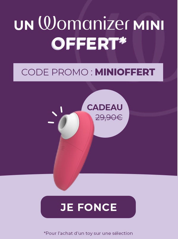 Un Womanizer MINI offert (valeur 29,90 €) avec le code MINIOFFERT pour tout achat d'un toy dans une sélection