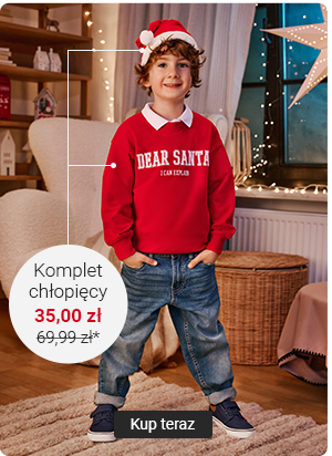 Cool Club, Komplet chłopięcy, Bluzka z długim rękawem, Czapka Mikołaja, czerwony