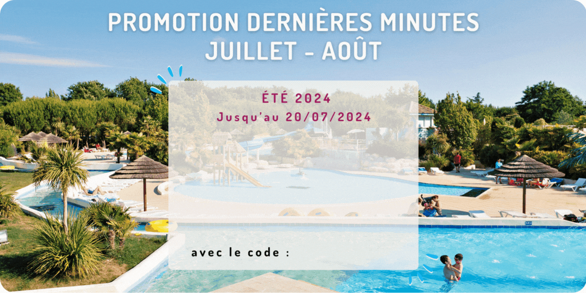 Promo (-50%) CAMPING France pas chers avec parc aquatique et terrain multisports