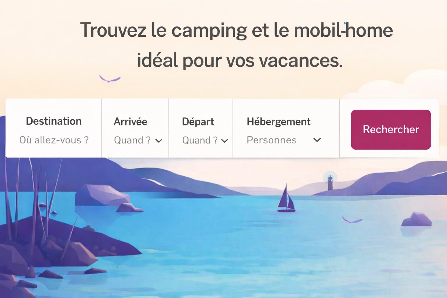 Trouvez le camping et le mobil-home idéal pour vos vacances.