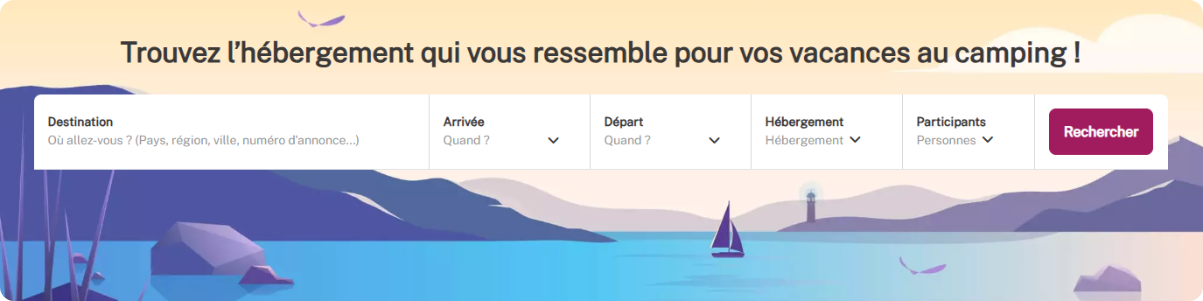 Recherche un camping ou une destination.